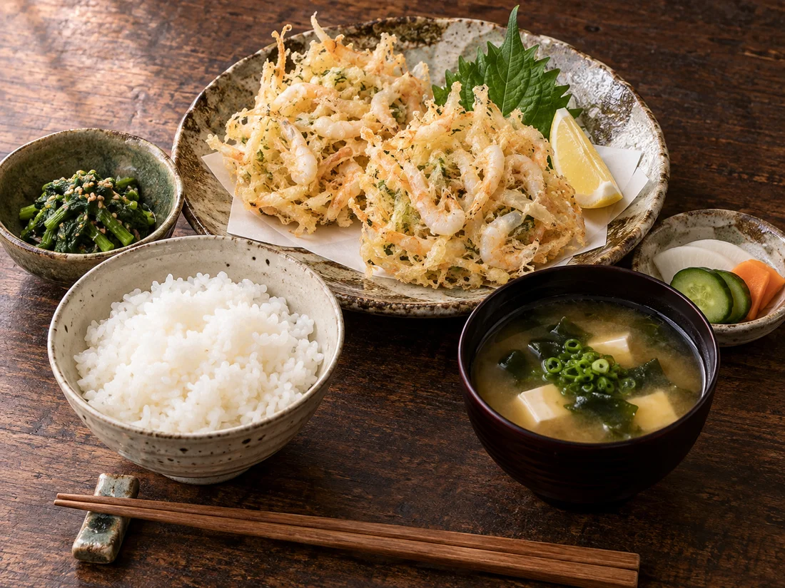 白えびかき揚げ定食